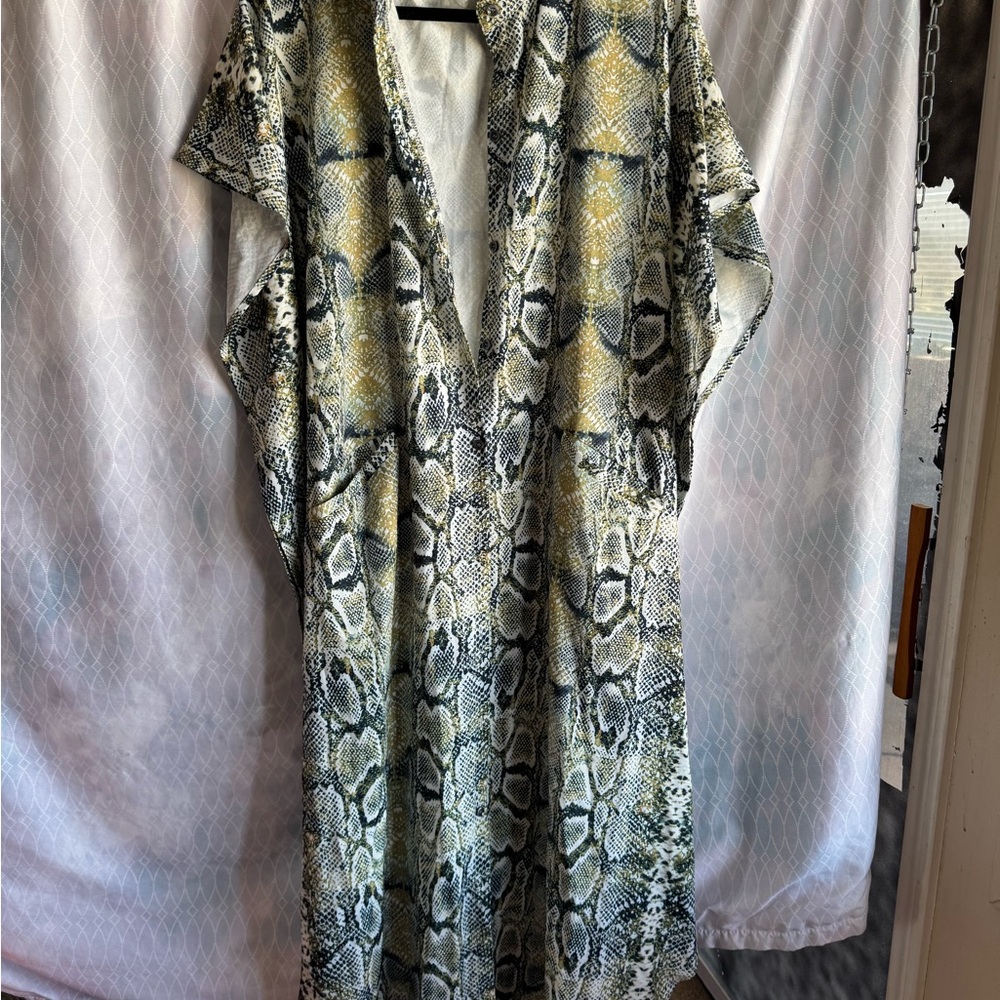 Snake Print Kimono Beach Cover-up Cardigan New